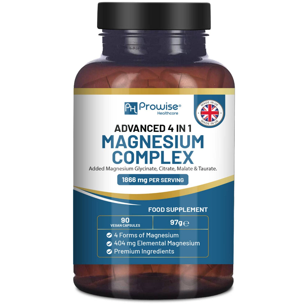 Prowise Healthcare Magnesiumglycinat-Komplex 4 in 1 · 1866 mg · 90 vegane Kapseln
