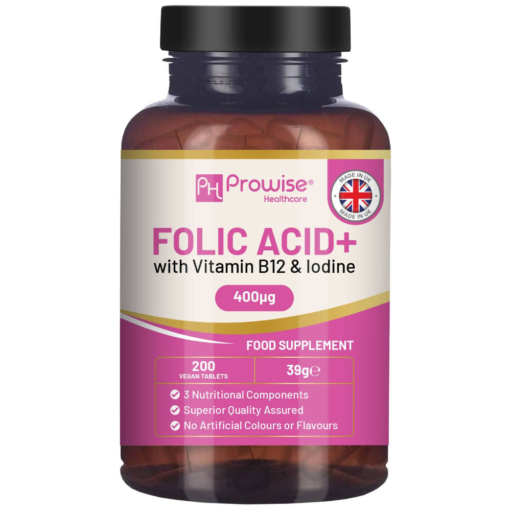Prowise Healthcare Folsäuretabletten Vitamin B9 400 µg · 400 vegane Tabletten