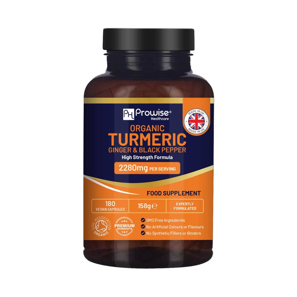 Prowise Healthcare Bio-Kurkuma 2280 mg mit schwarzem Pfeffer und Ingwer · 180 Kapseln