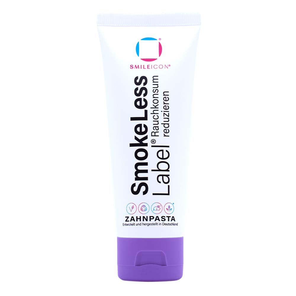 Smileicon SmokeLess Label | Zahnpasta | Anti Zigarettenkonsum & Heisshunger
