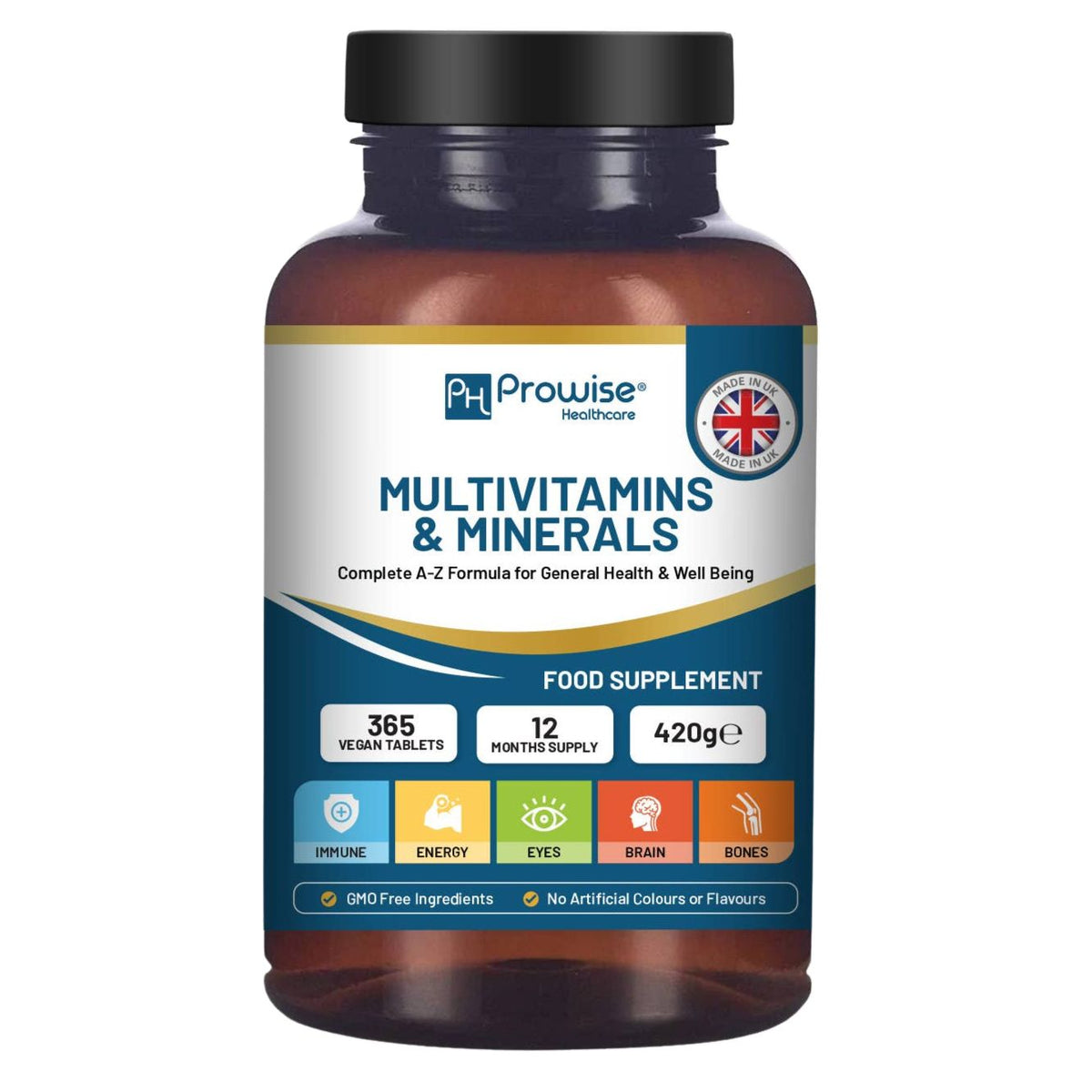 Prowise Healthcare A-Z Multivitamine & Mineralien · 365 Vegane Tabletten