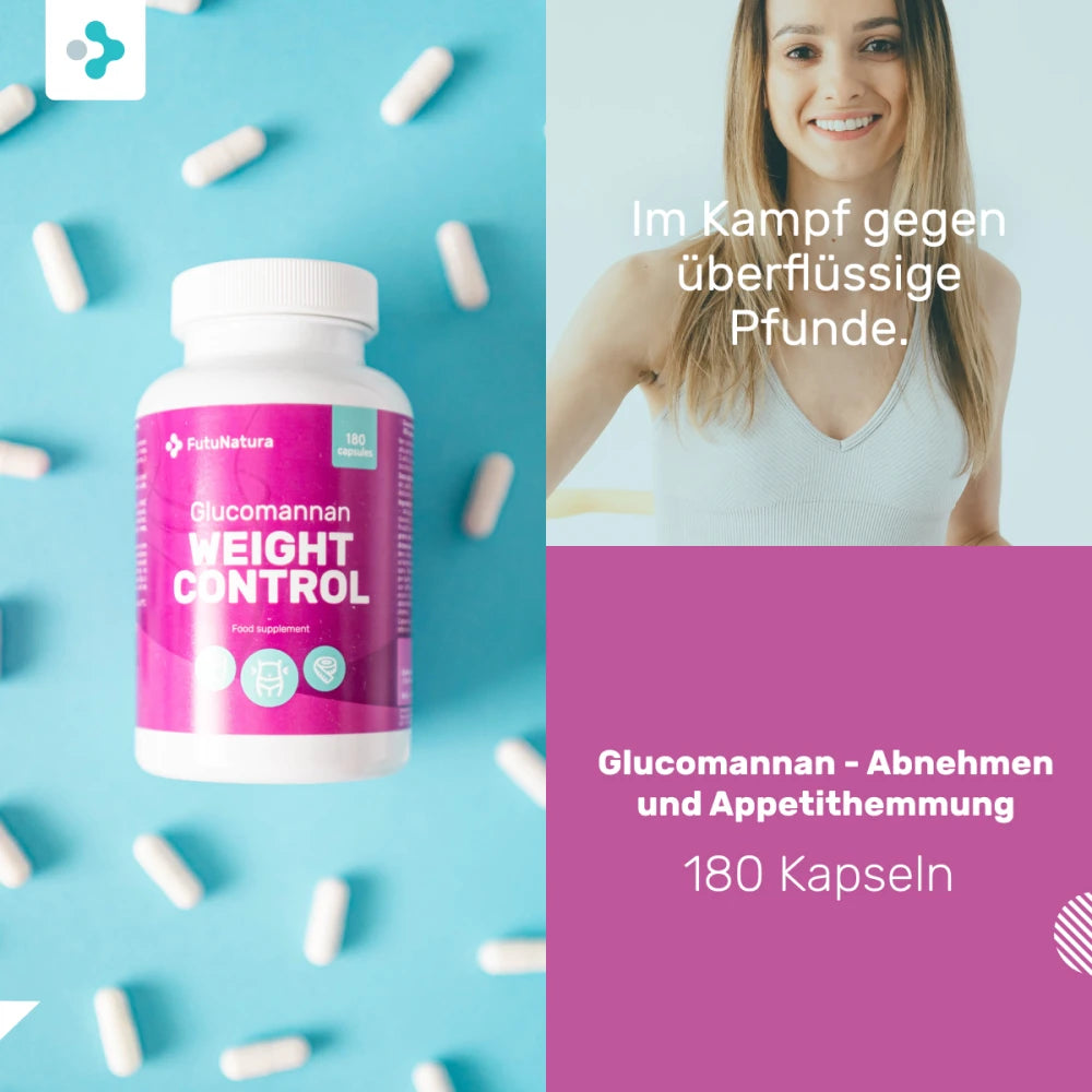 FutuNatura | Weight Control Glucomannan + Chrom - Abnehmen und Appetithemmung