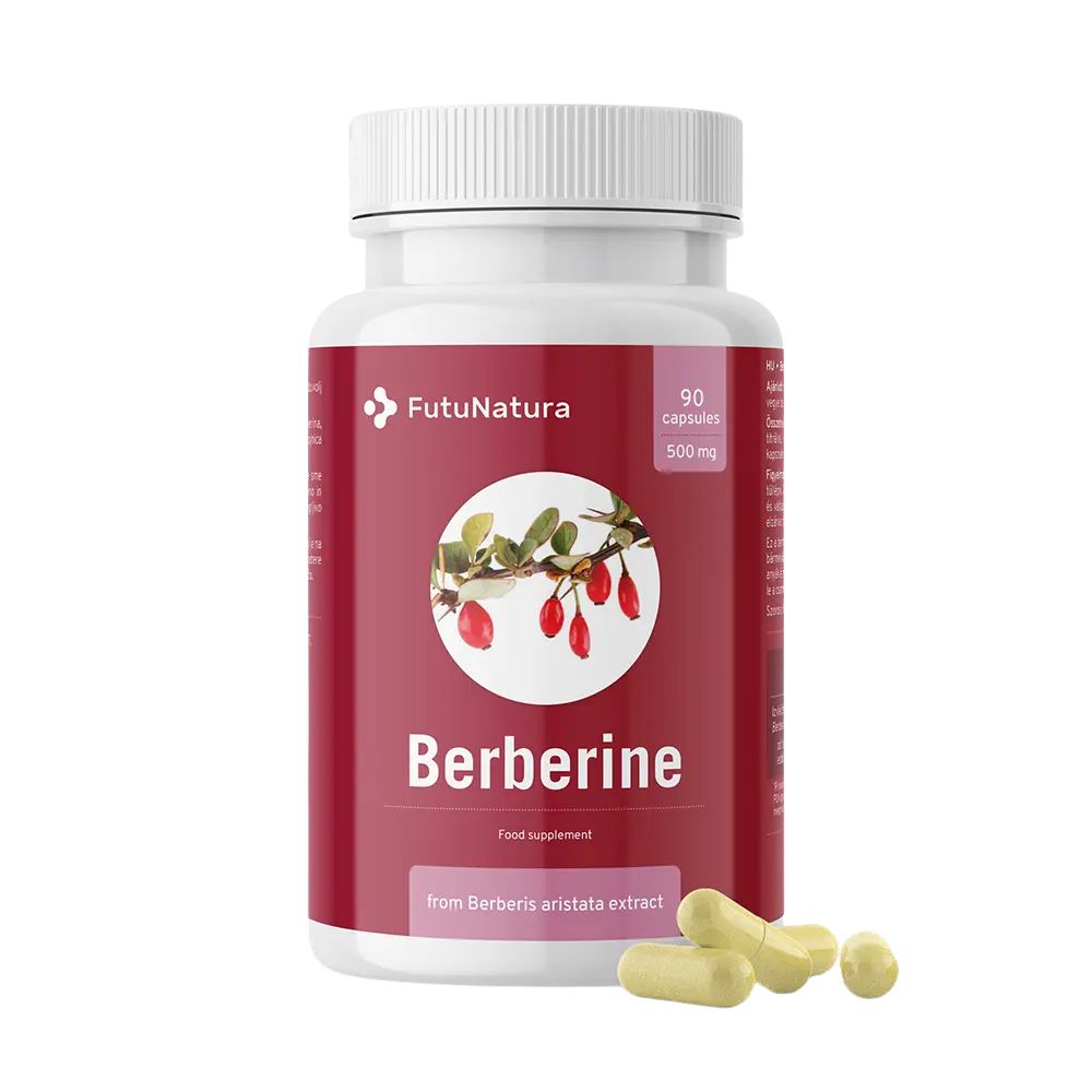 FutuNatura | Berberin 500 mg für Blutzuckerkontrolle - 90 Kapseln
