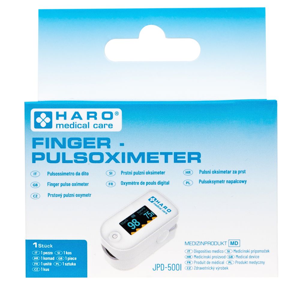 Haro | Finger-Pulsoximeter zur Messung der SpO₂ & Herzfrequenz