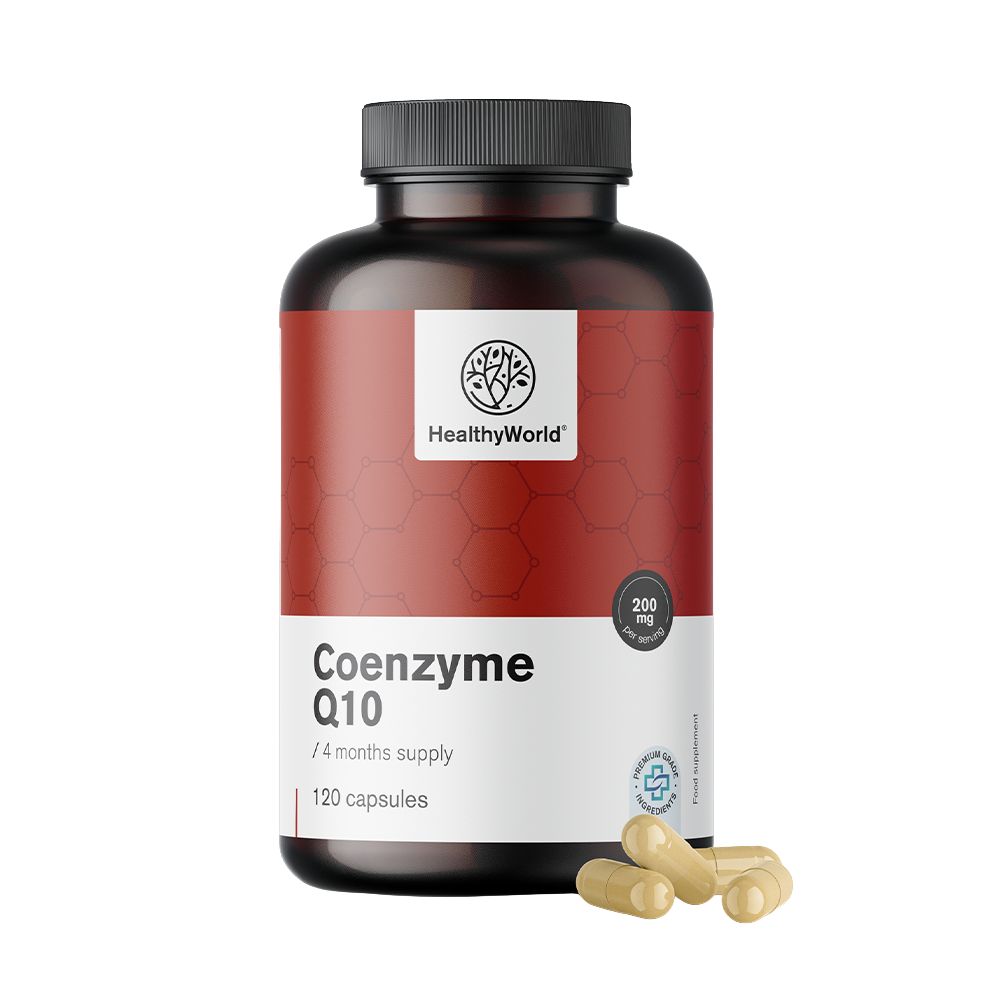 HealthyWorld | Coenzym Q10 200 mg für Lungen, Leber & Herz - 120 Kapseln
