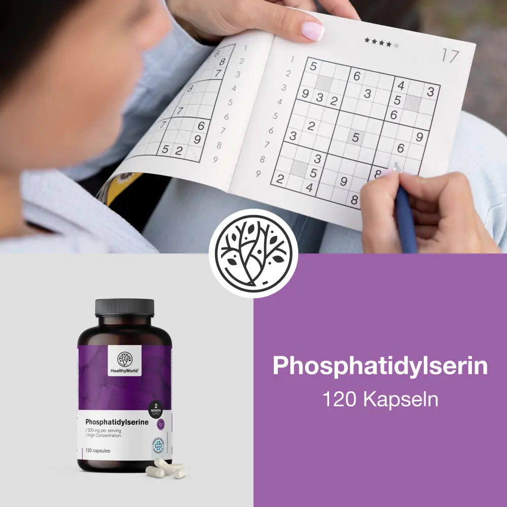 HealthyWorld | Phosphatidylserin zur Unterstützung in stressigen Zeiten – 120 Kapseln