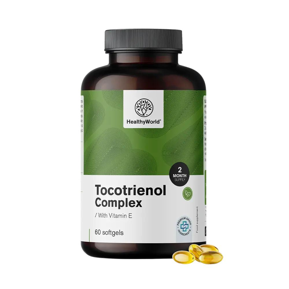 HealthyWorld | Tocotrienol-Komplex mit Vitamin E – 60 Weichkapseln