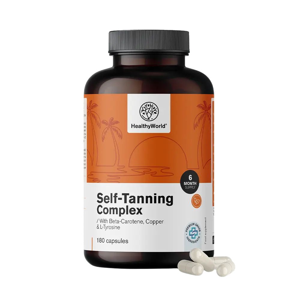 HealthyWorld | Self-Tanning Complex – Unterstützung der natürlichen Bräune - 180 Kapseln
