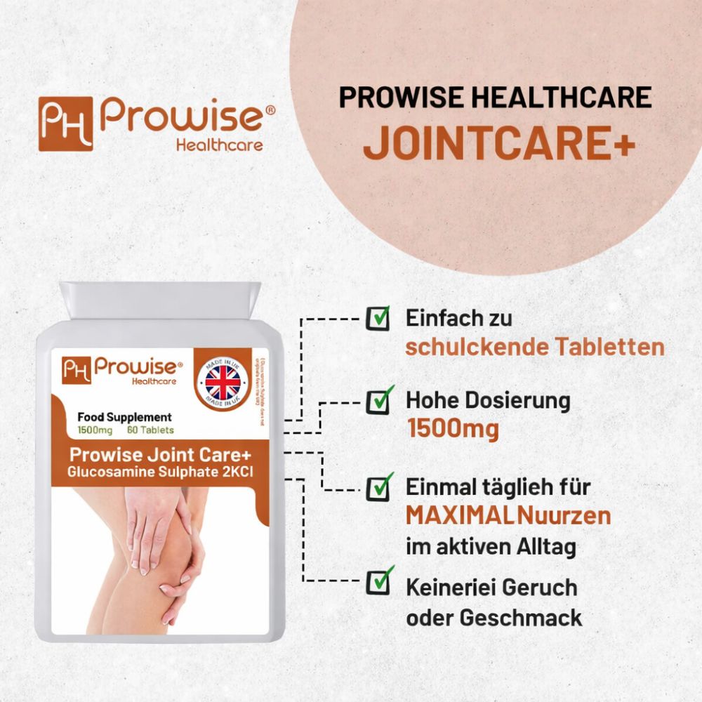 Prowise Healthcare Joint Care+ Glucosaminsulfat 2KCL 1500 mg · 60 Tabletten – Bild 2
