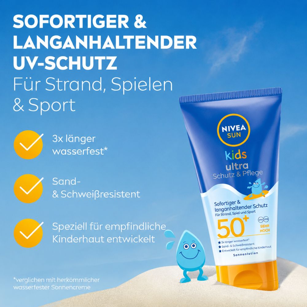 NIVEA SUN Kids Ultra Schutz & Pflege Sonnenlotion LSF 50+ - 150ml