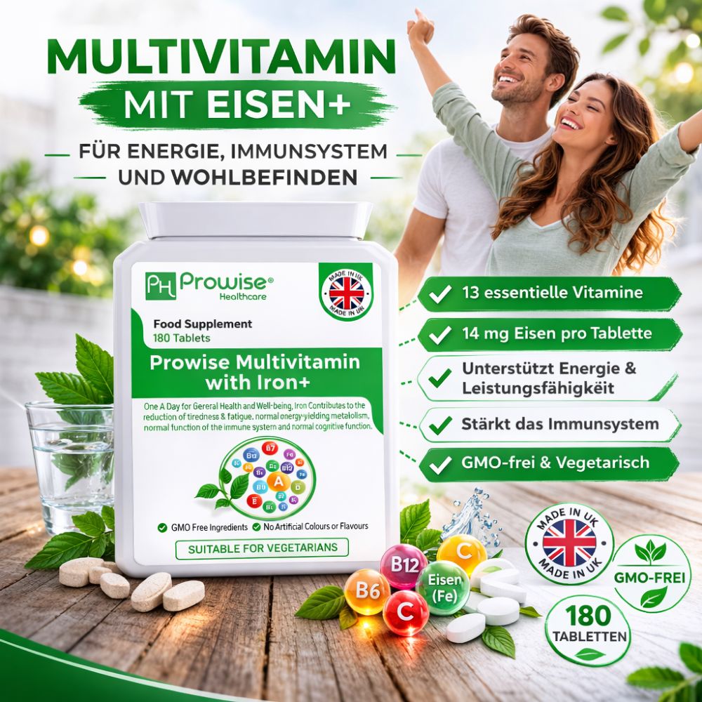 Prowise Healthcare Multivitamin mit Eisen zur Unterstützung des Immunsystems · 180 Tabletten – Bild 2
