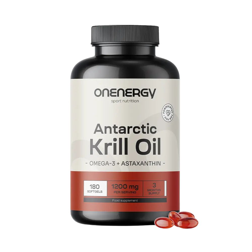 OnEnergy | Antarctic Krillöl 1200 mg mit Omega-3 + Astaxanthin - 180 Weichkapseln