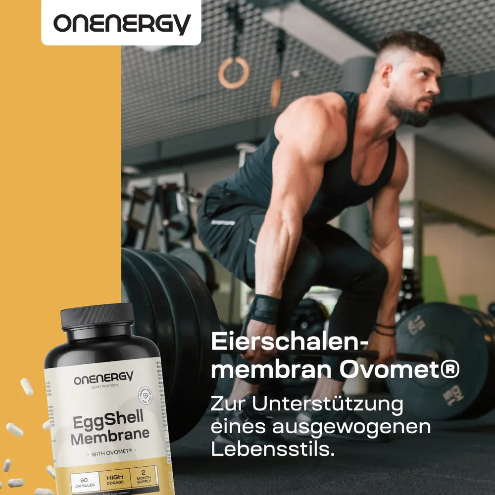 OnEnergy | Eierschalenmembran Ovomet® für einen aktiven Alltag - 60 Kapseln