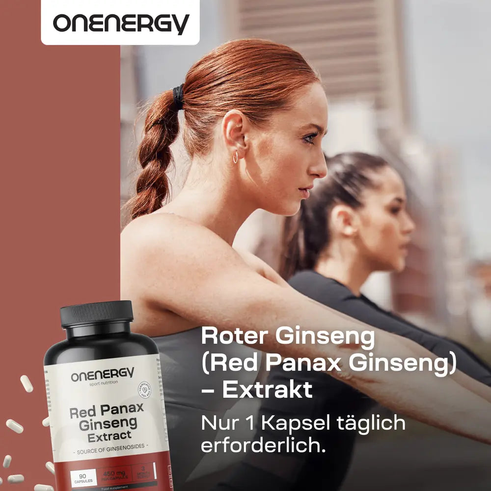 OnEnergy | Roter Ginseng (Red Panax Ginseng) – Extrakt - 90 Kapseln