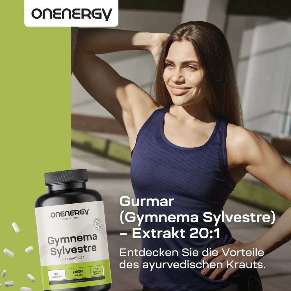 OnEnergy | Gurmar (Gymnema Sylvestre) – Extrakt 20:1 - 90 Kapseln
