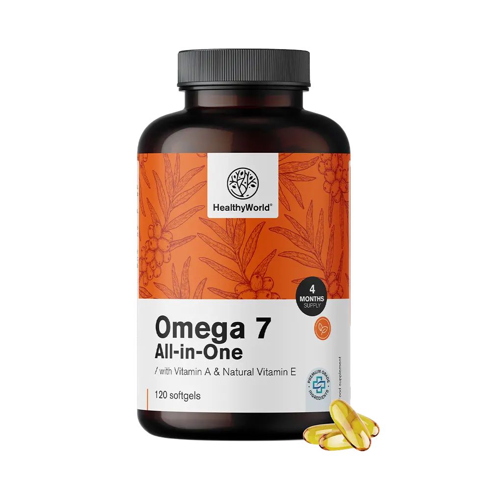 HealthyWorld | Omega-7 All-in-One - 120 Weichkapseln