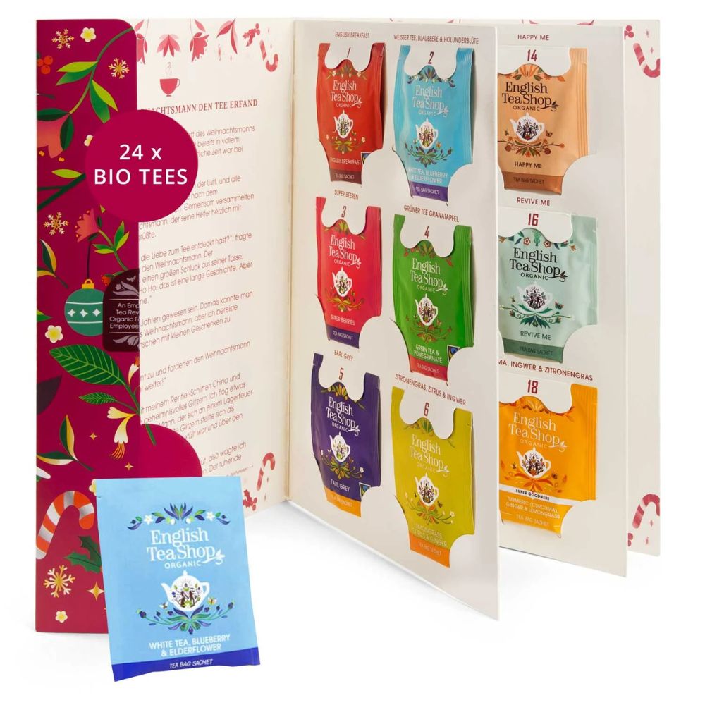 English Tea Shop | Teebuch "Weihnachtsgeschichte" - 24 BIO Teebeutel & Geschichte zum Lesen