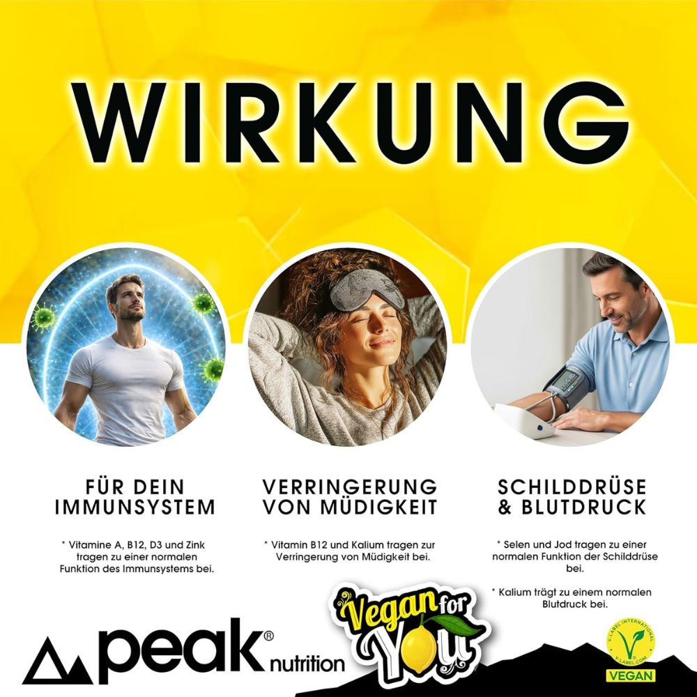 peak nutrition | Vegan for You Multivitamin All-in-One für Erwachsene - 120 Kapseln