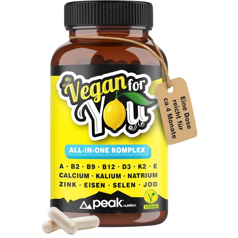 peak nutrition | Vegan for You Multivitamin All-in-One für Erwachsene - 120 Kapseln