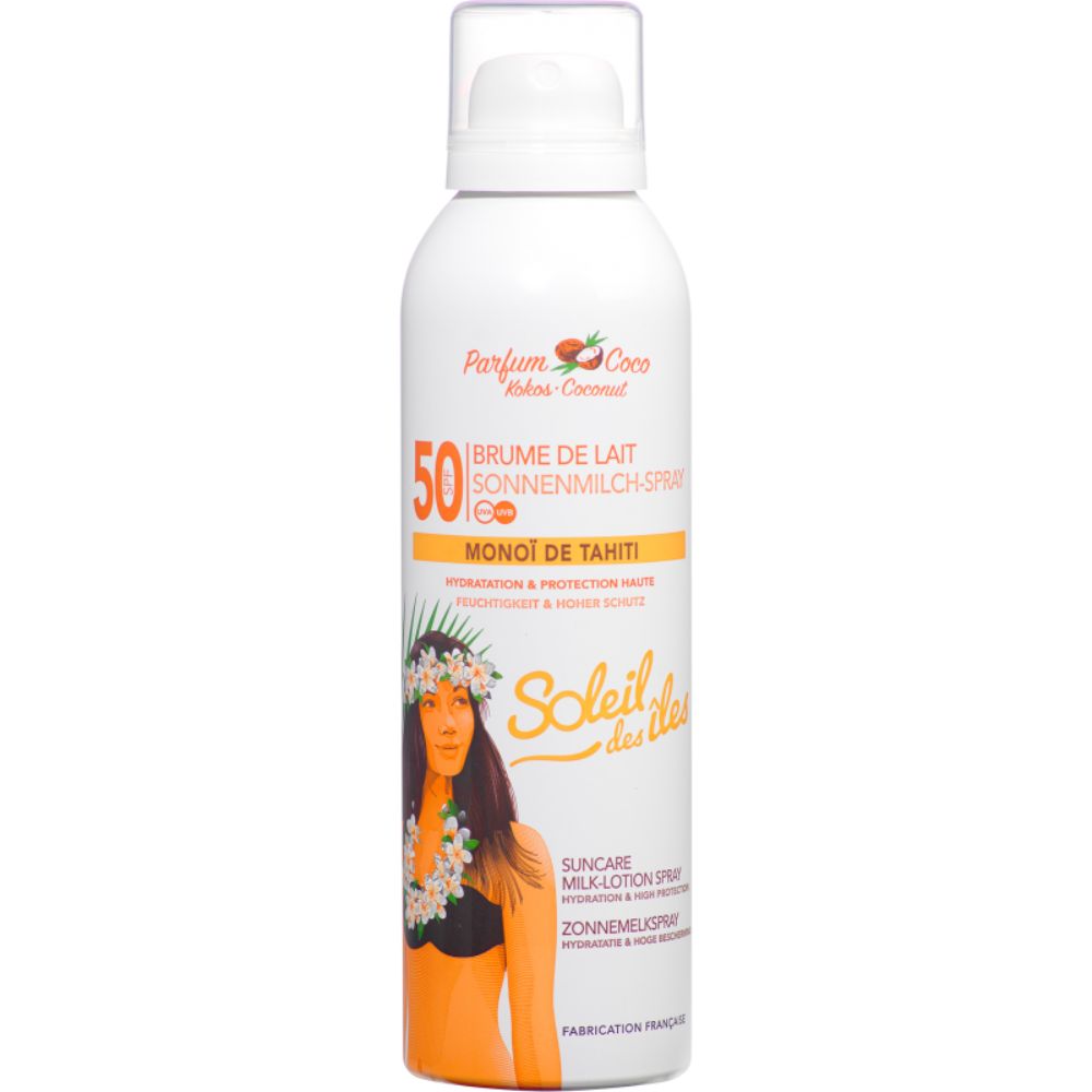 Soleil des Iles | Sonnenschutz-Milchspray mit Kokosduft - SPF50