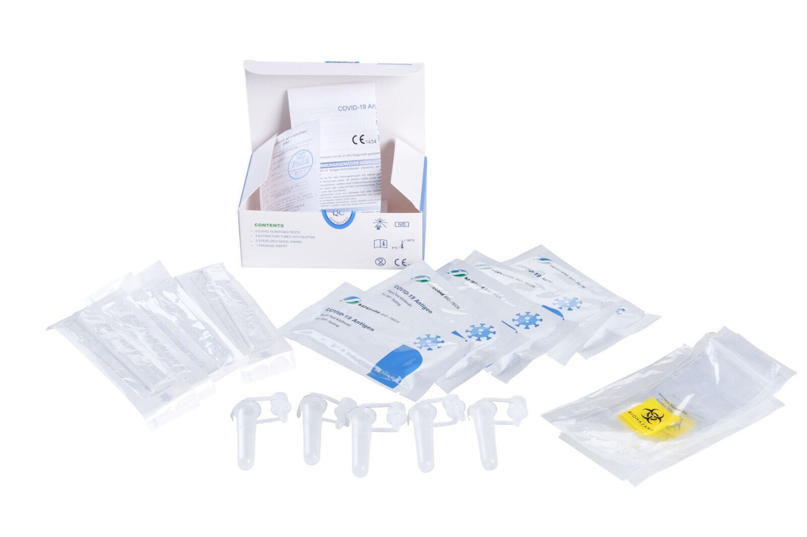5er Box Safecare Bio-Tech Laien Nasal Test mit CE 1434