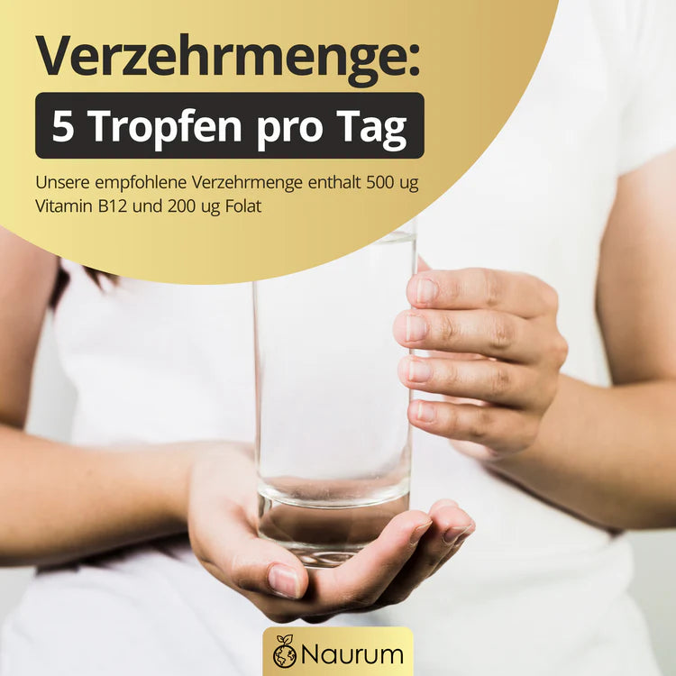 Naurum | Vitamin B12 Trio Komplex mit Folat - 50ml