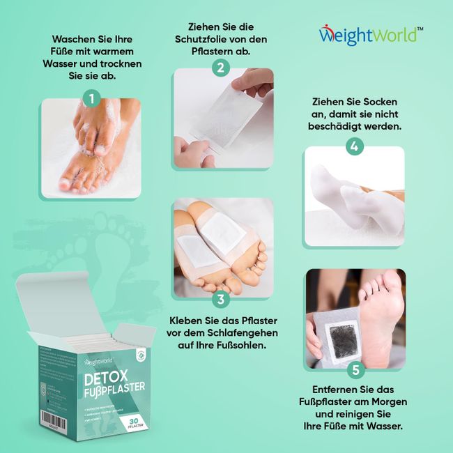 WeightWorld | Detox Fußpflaster – 30 Stück