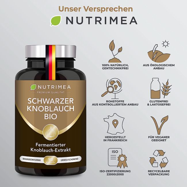 Nutrimea | Schwarzer Knoblauch  - 90 Kapseln