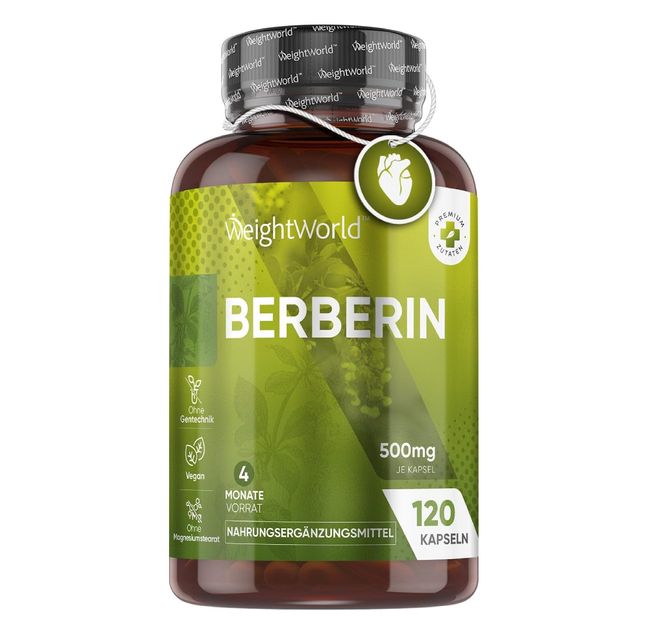WeightWorld Berberin Hochdosiert - 120 Kapseln