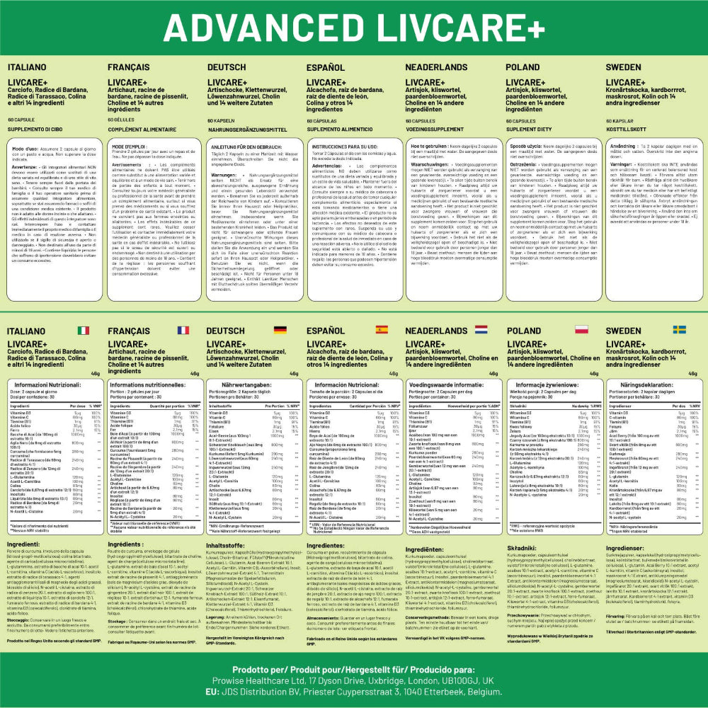 Prowise Healthcare | Advanced Livcare+ Leberreinigung & Detox - 60 Kapseln