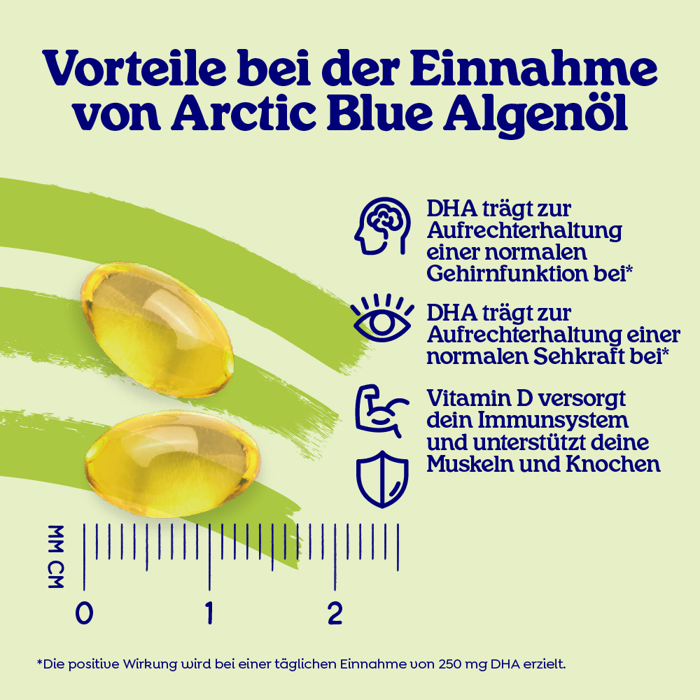 Arctic Blue | Omega 3 Algenöl DHA - Vegan - 60 Weichkapseln