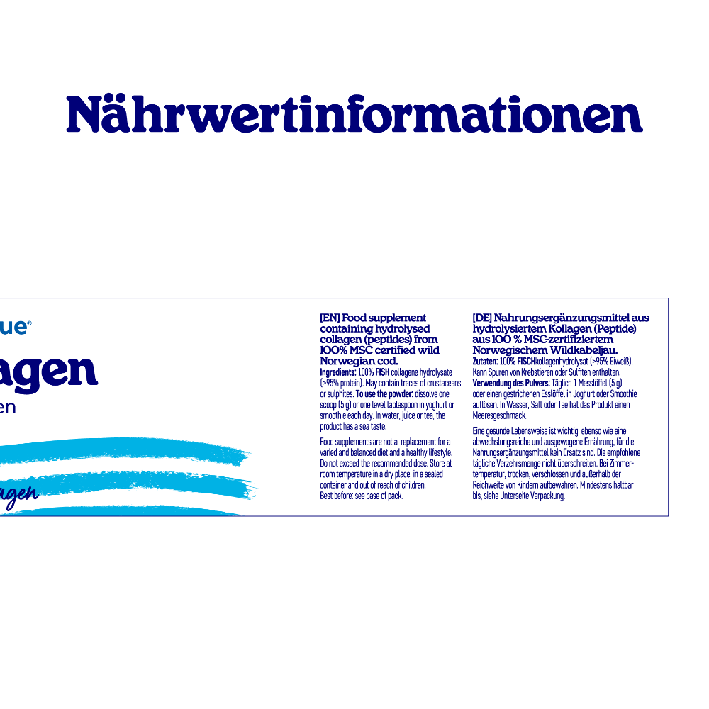 Arctic Blue | Natürliches Fischkollagenpulver - MSC (150 g)