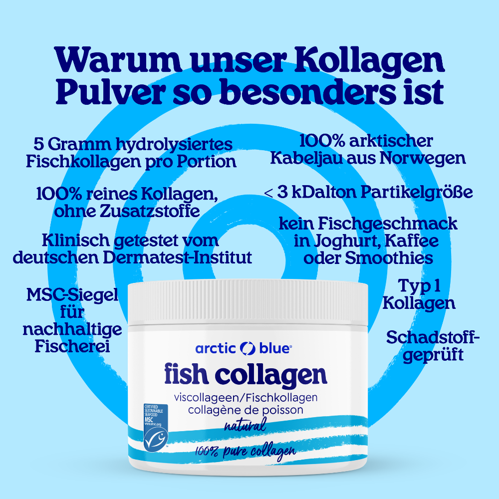Arctic Blue | Natürliches Fischkollagenpulver - MSC (150 g)