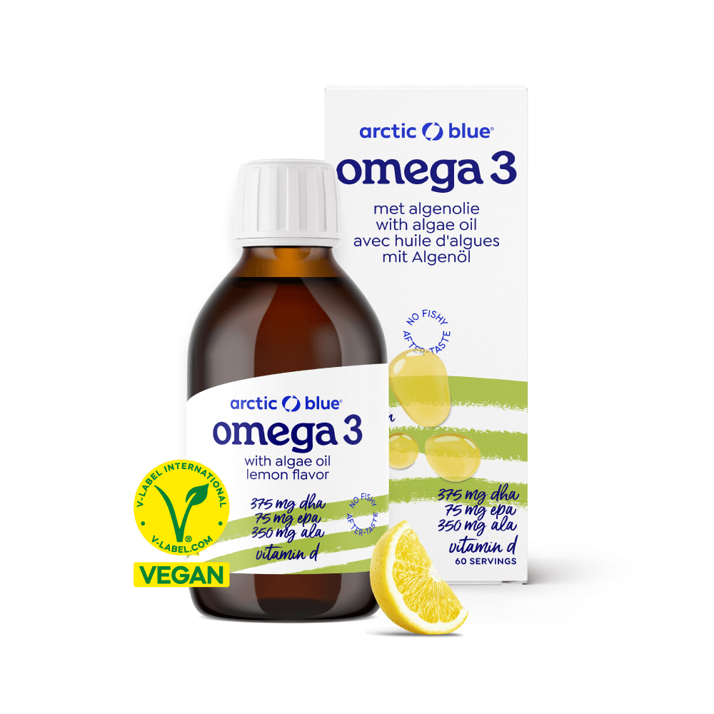 Arctic Blue | Omega 3 Algenöl DHA + EPA und Hanfsamenöl ALA mit Vitamin D3