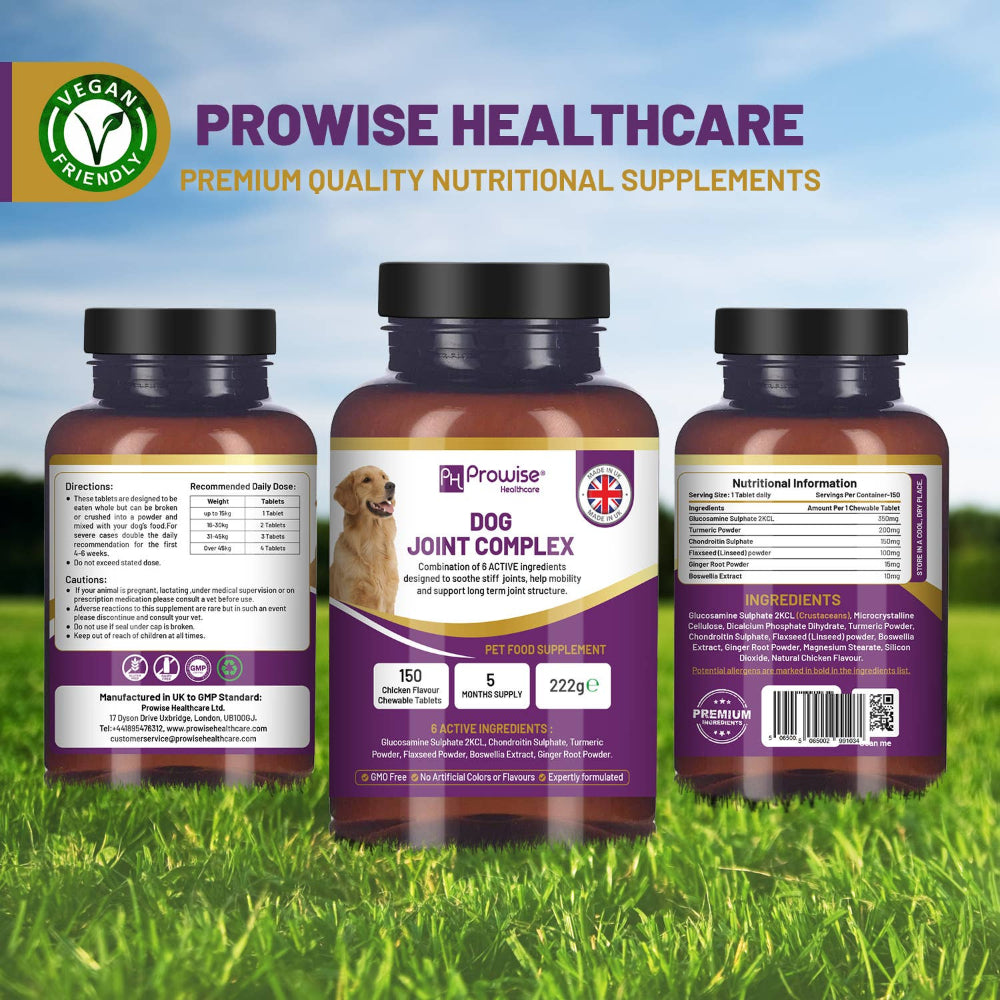 Prowise Healthcare | Hunde-Gelenkergänzung mit Hähnchen-Geschmack - 150 Kau-Tabletten