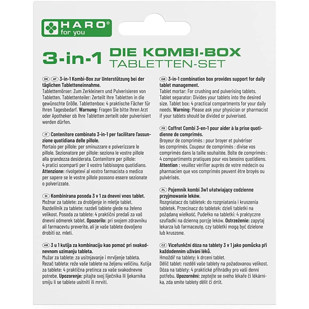 Haro | 3-in-1 Die Kombi-Box Tabletten Set
