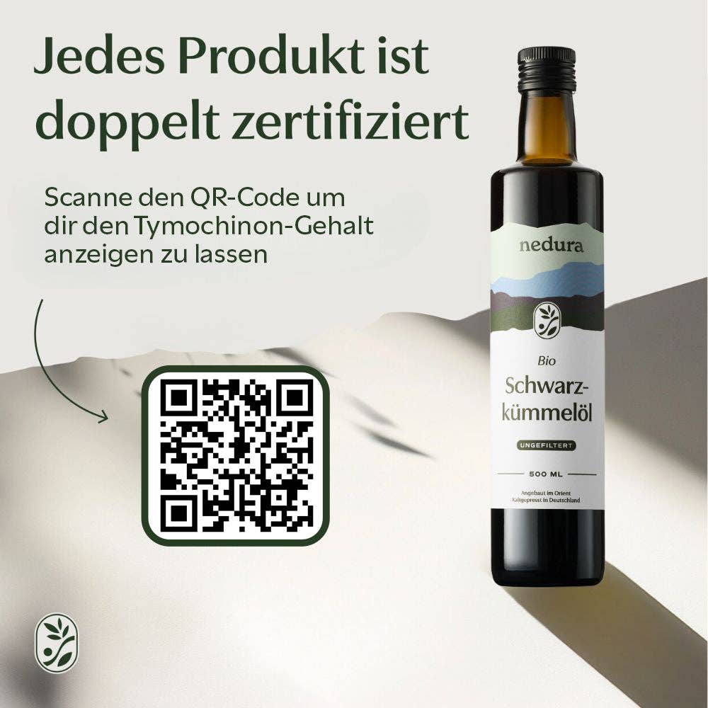 Nedura BIO Schwarzkümmelöl - Ungefiltert - 250 / 500 ml