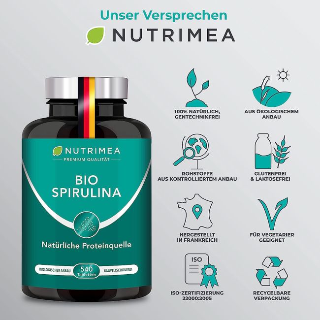 Nutrimea BIO Spirulina Presslinge - 540 Tabletten