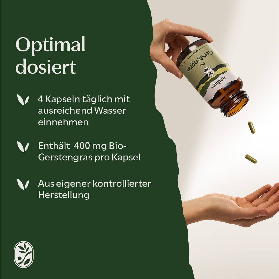 Nedura BIO Gerstengras - 200 Kapseln