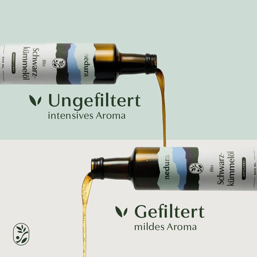 Nedura BIO Schwarzkümmelöl - Ungefiltert - 250 / 500 ml