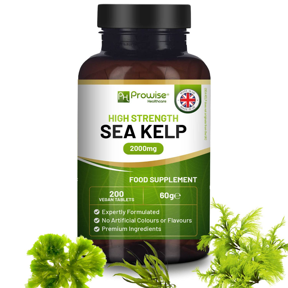 Prowise Healthcare | Meeresalgen 2000 mg - Natürliche Jodquelle - 200 vegane Tabletten
