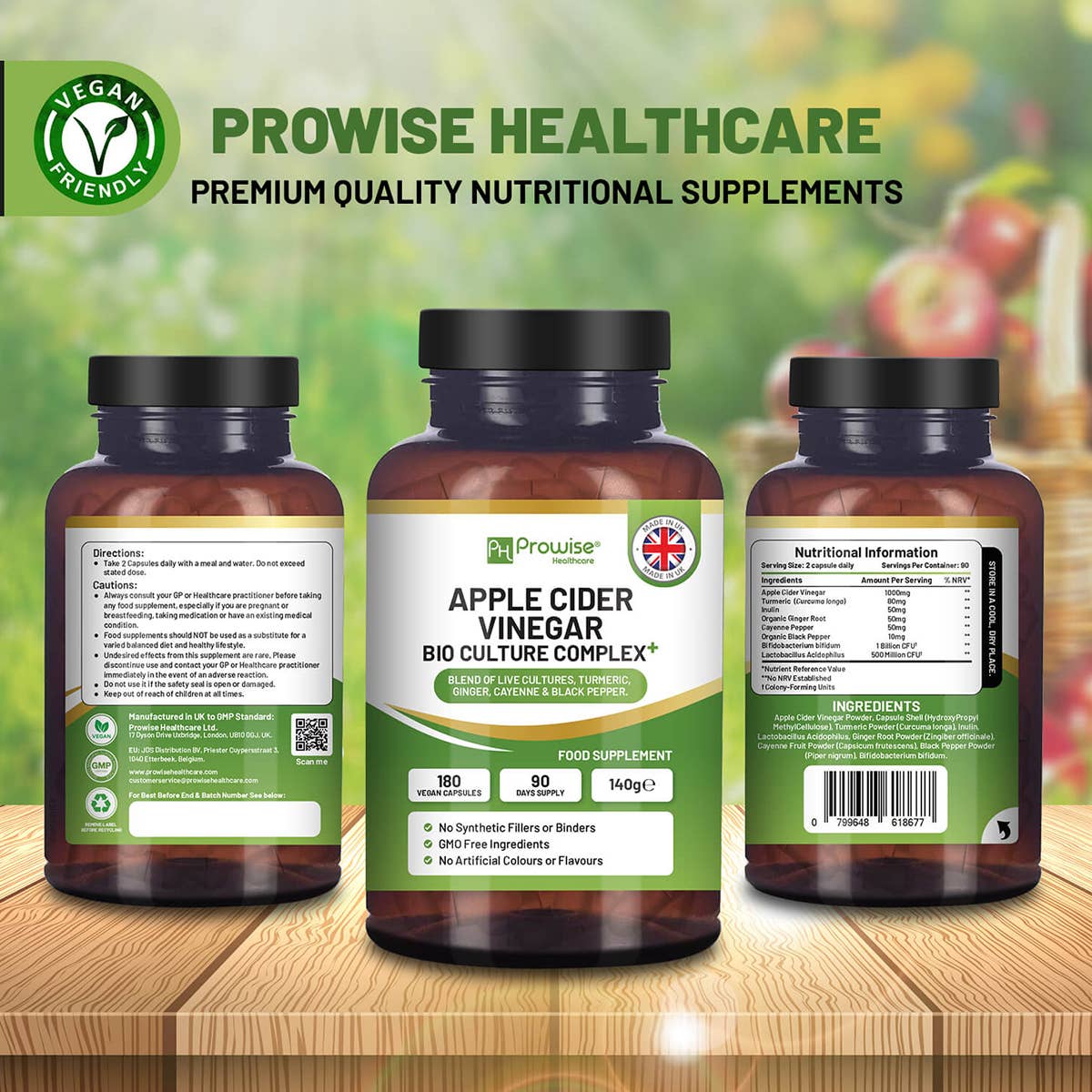 Prowise Healthcare | Apfelessig-Komplex 1300 mg - 180 Kapseln