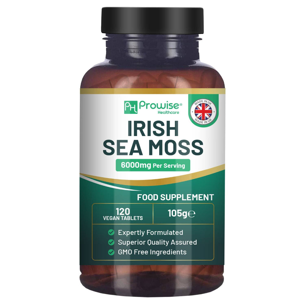 Prowise Healthcare | Irische Meeresmoos Tabletten Hochdosiert 6000 mg – 120 Tabletten