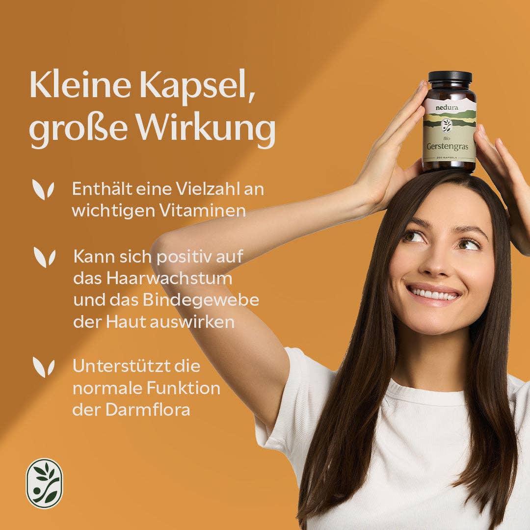 Nedura BIO Gerstengras - 200 Kapseln