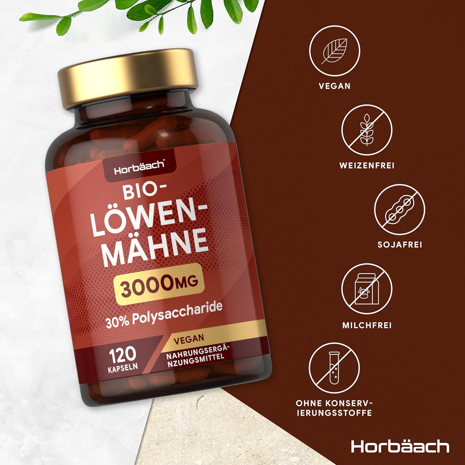 Horbaach | Lions Mane 3000mg - 120 Kapseln