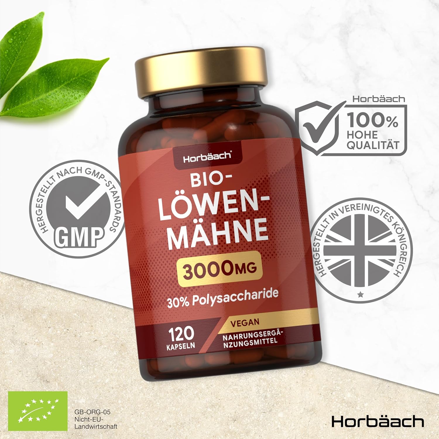 Horbaach | Lions Mane 3000mg - 120 Kapseln