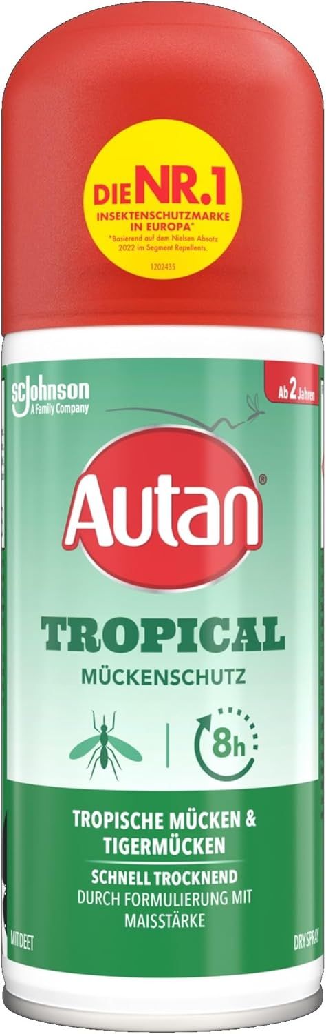 Autan Tropical Mückenschutz Dry Spray Travel Essentials