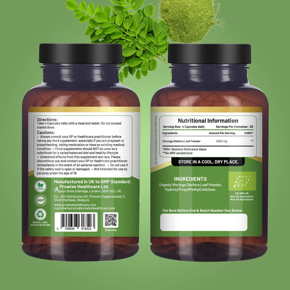 Prowise Healthcare | Bio-Moringa 2000 mg – 120 vegane Kapseln