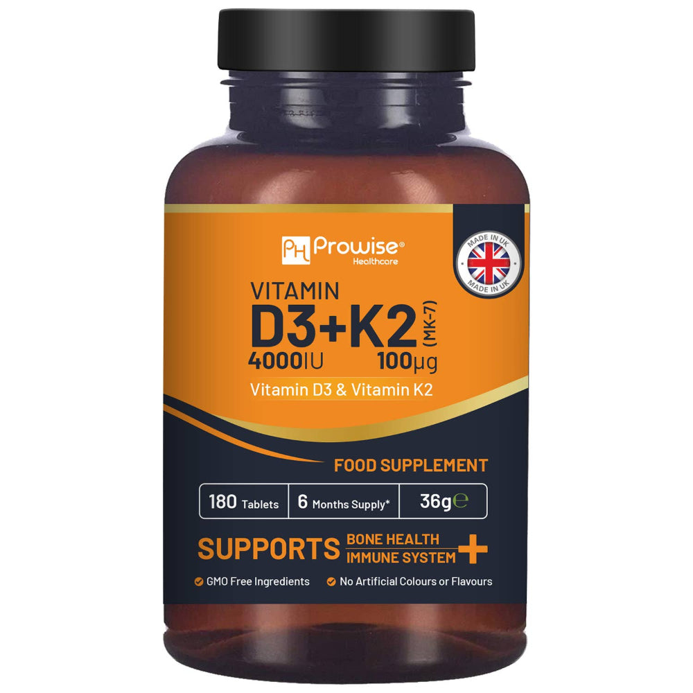 Prowise Healthcare | Vitamin D3 4000 IE & K2 MK7 100 µg - 180 Vegetarische Tabletten