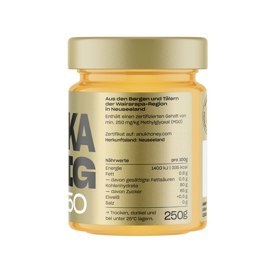 ANUK Premium Manuka Honig MGO250: 250g